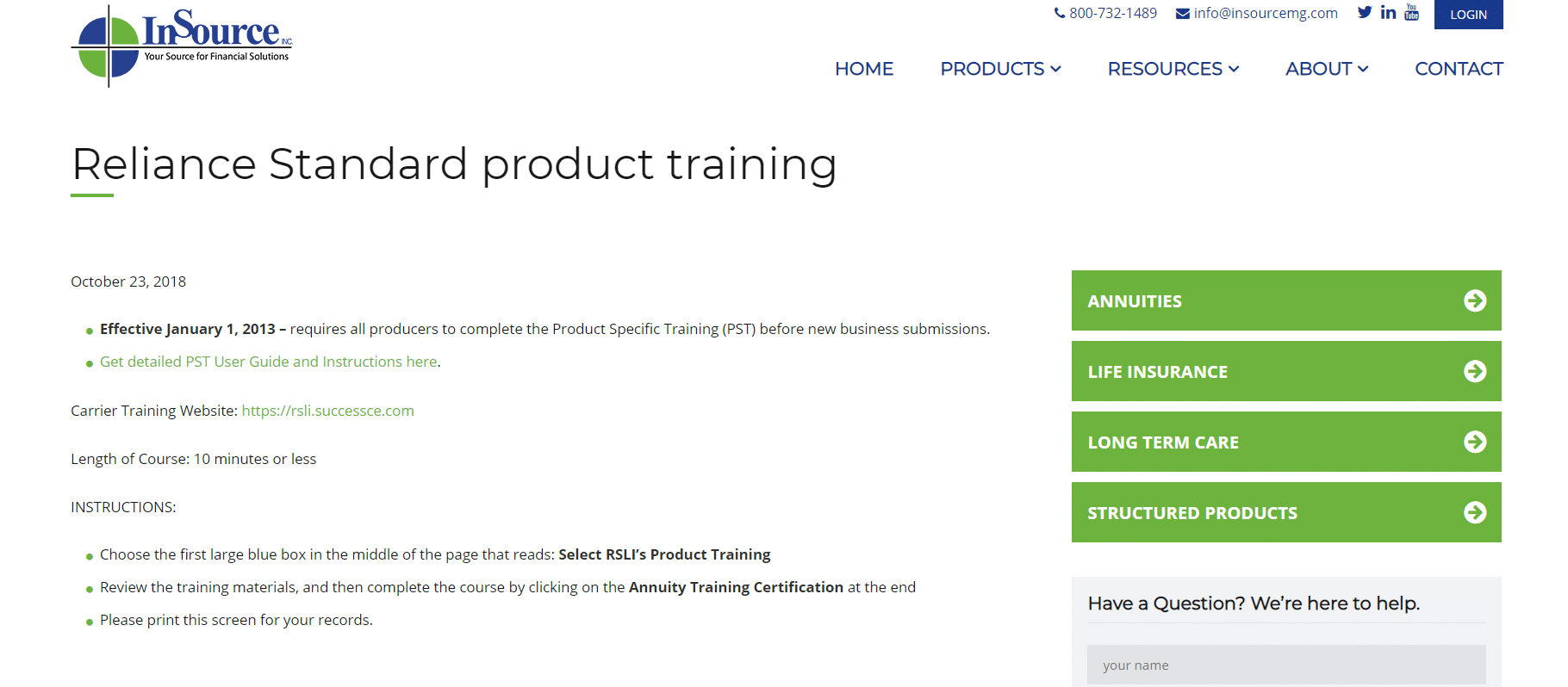 Reliance Standard Product Training Wealth Watch Partners